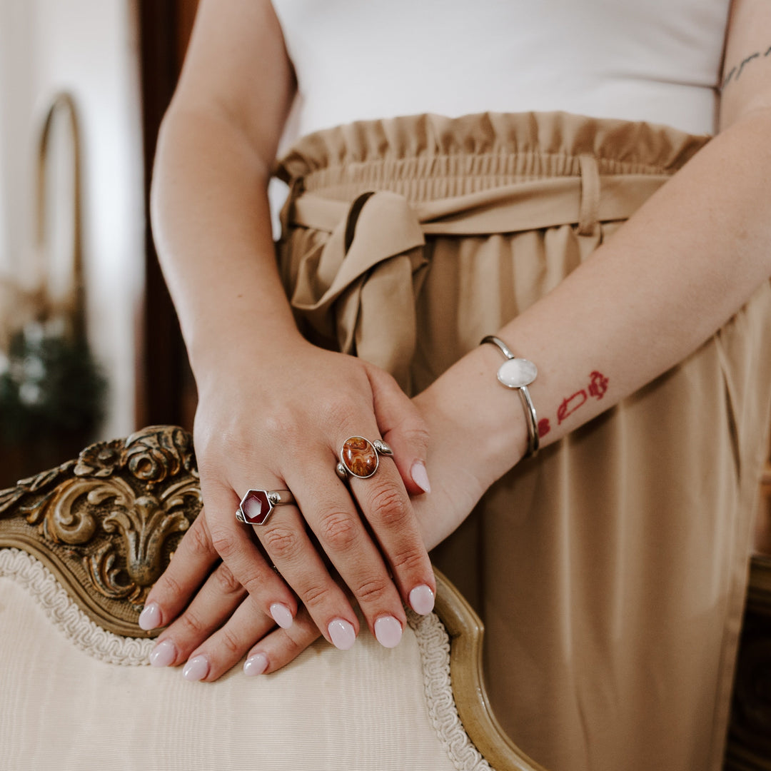 Carnelian Hexagon Crystal Element