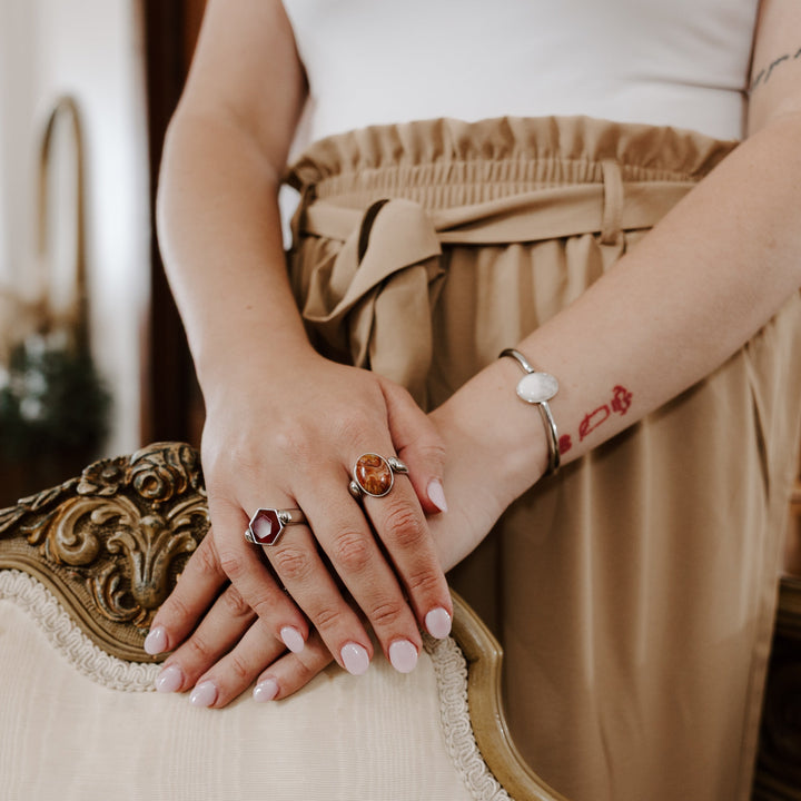 Carnelian Hexagon Crystal Element