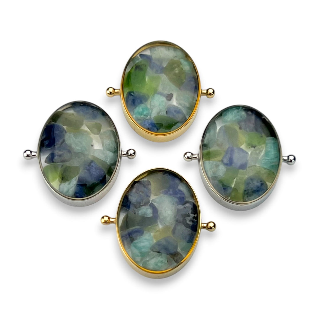 Tidal Oval Crystal Confetti Encapture Element