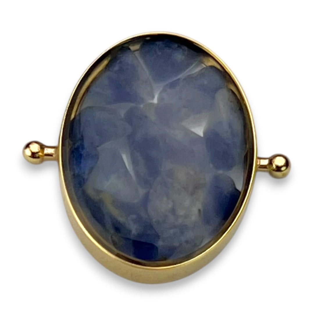 Sodalite Oval Crystal Confetti Encapture Element