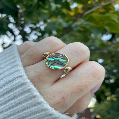 Abalone Shell Round Crystal Element