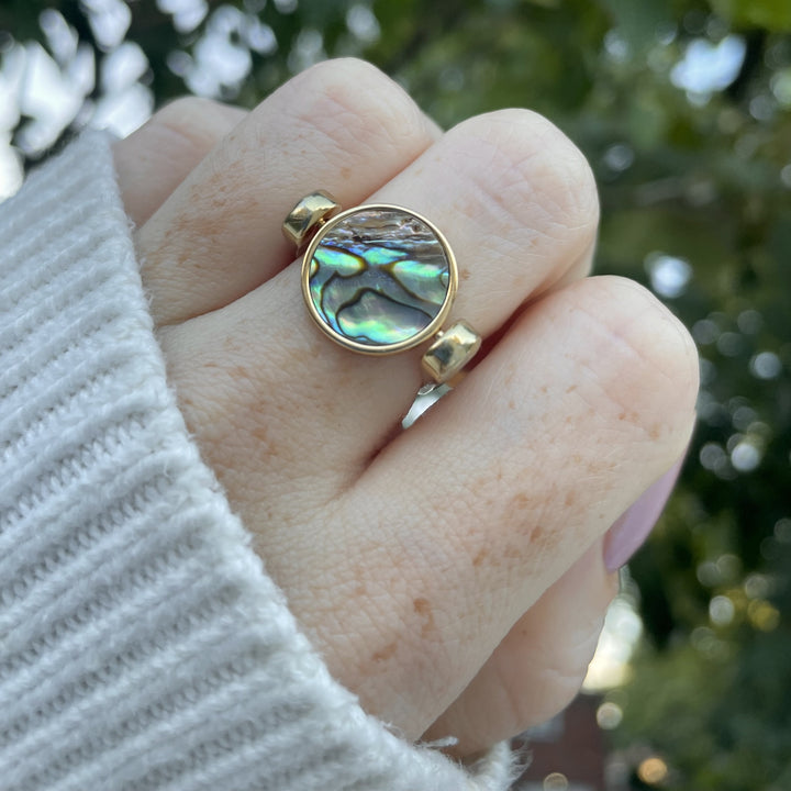 Abalone Shell Round Crystal Element