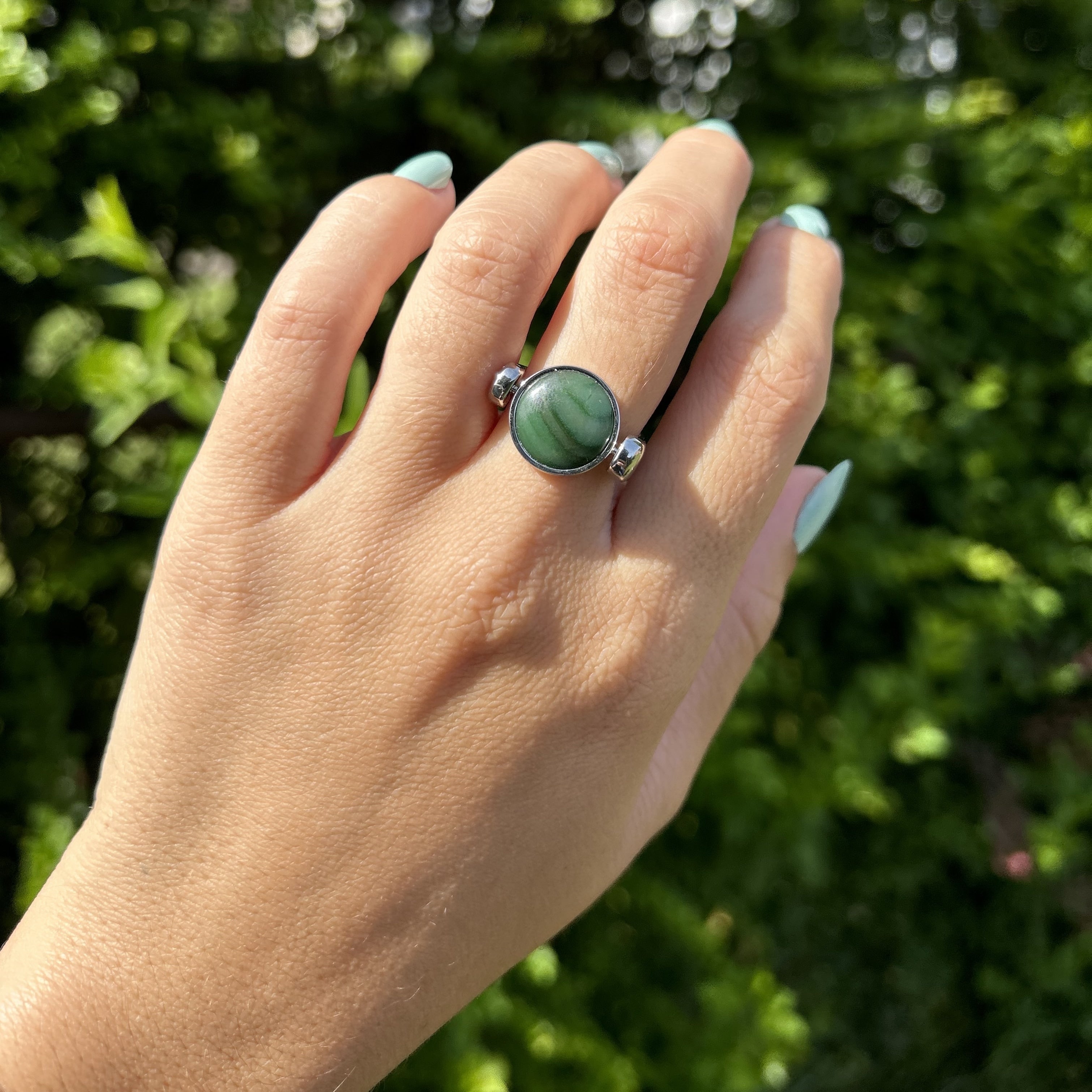 African Jade Round Element | Dark Green Crystal – CONQUERing