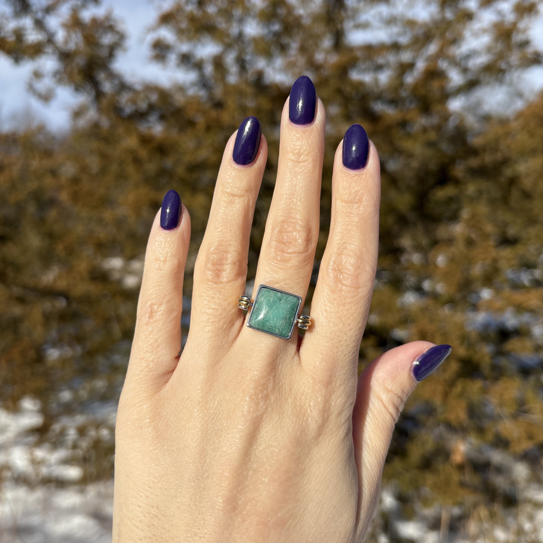 Amazonite Cushion Crystal Element