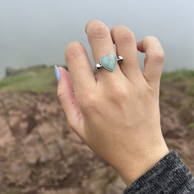 Amazonite Heart-shaped Crystal Element