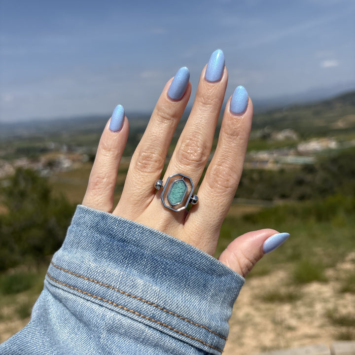 Amazonite Octangle HaloSpin™ Crystal Element
