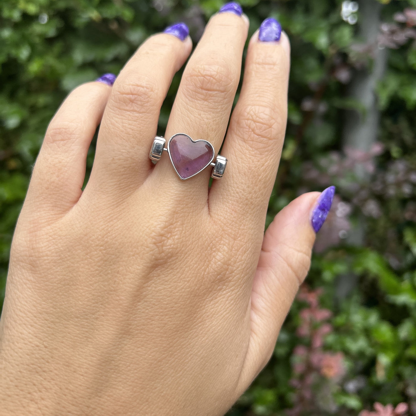 Amethyst Heart-shaped Crystal Element