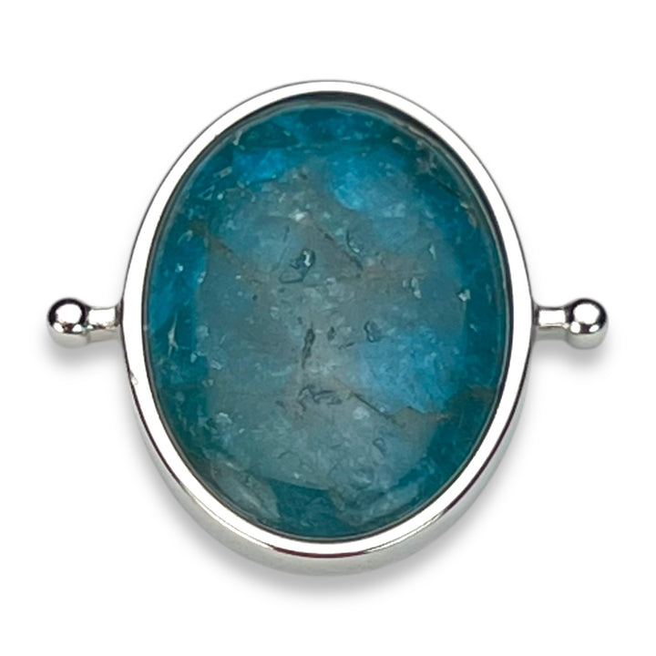 Blue Apatite Oval Crystal Element