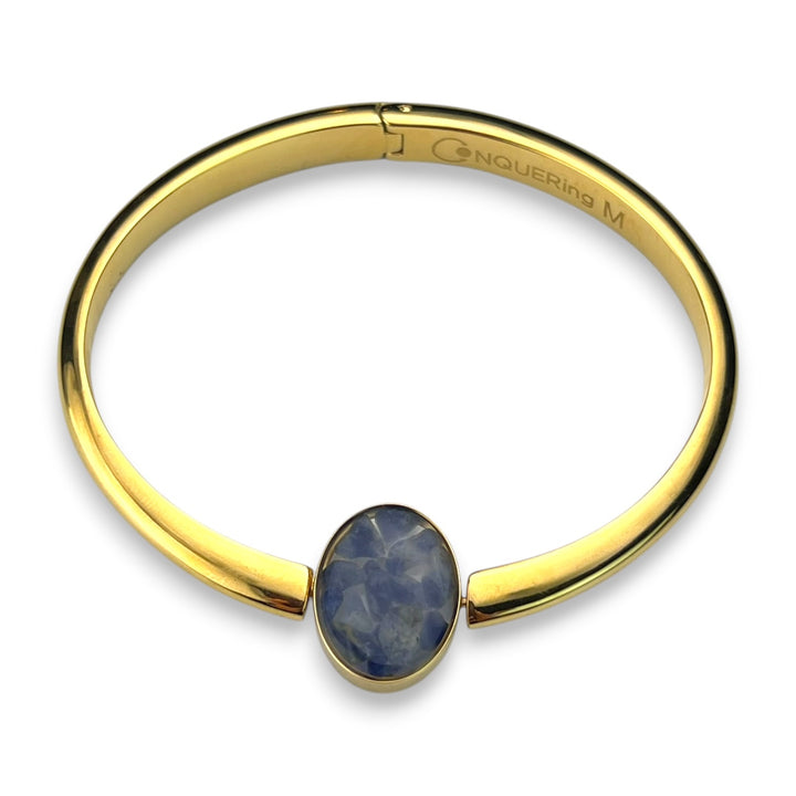 Willow Bangle with Oval Crystal Confetti Encapture Element