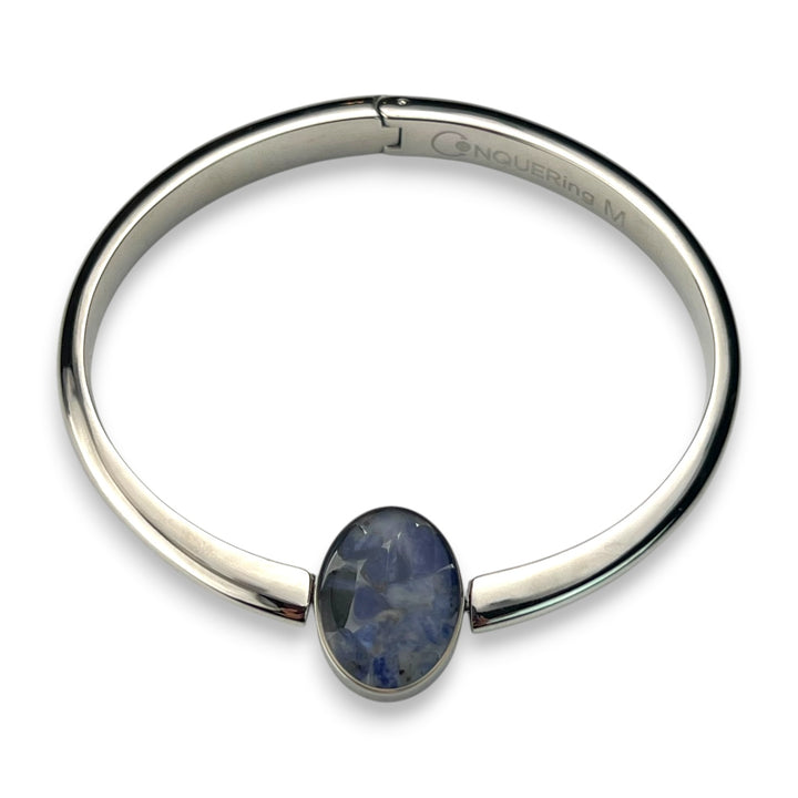 Willow Bangle with Oval Crystal Confetti Encapture Element