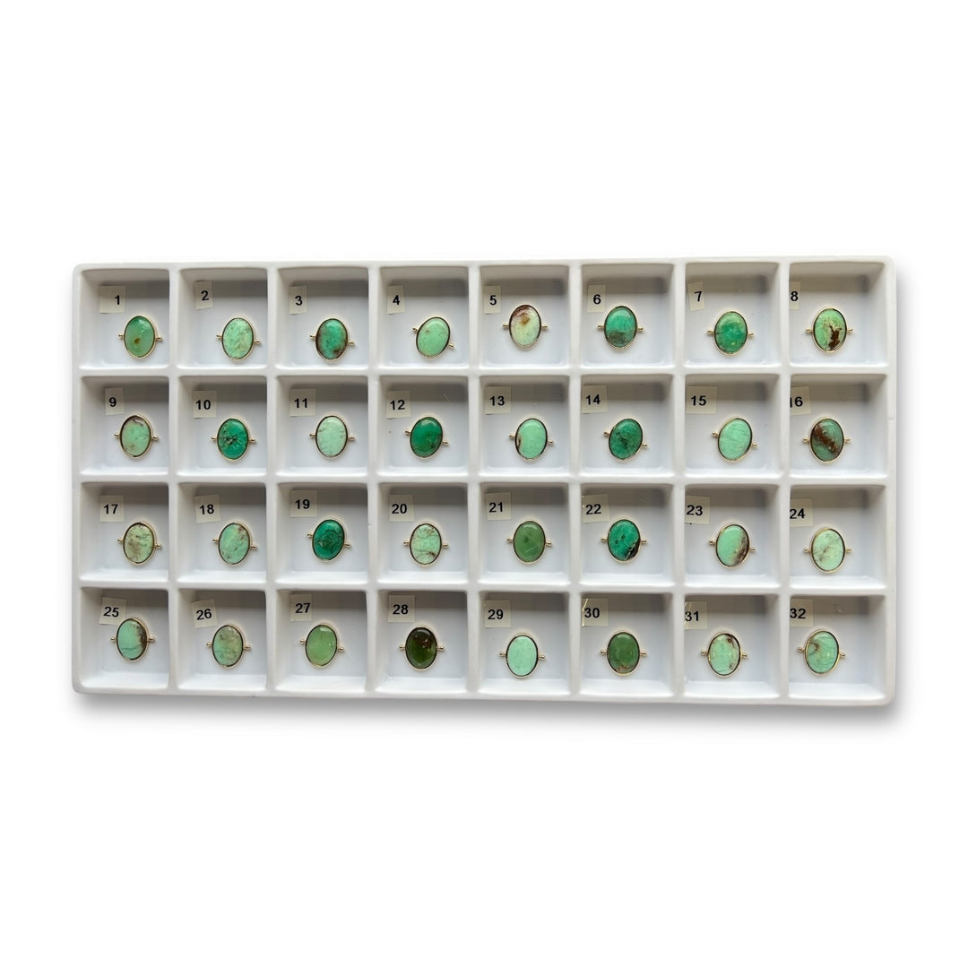 Choose Your Own Chrysoprase Oval – Gold