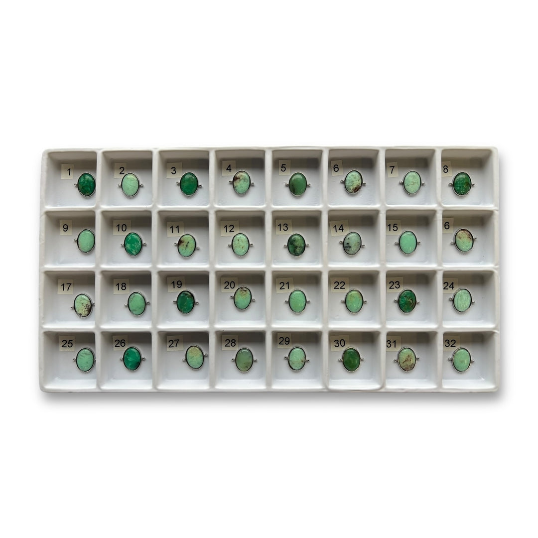 Choose Your Own Chrysoprase Oval – Silver