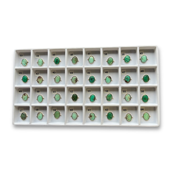 Choose Your Own Chrysoprase Oval – Gold