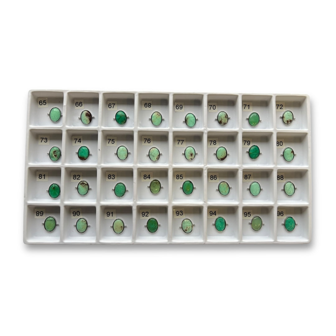 Choose Your Own Chrysoprase Oval – Silver