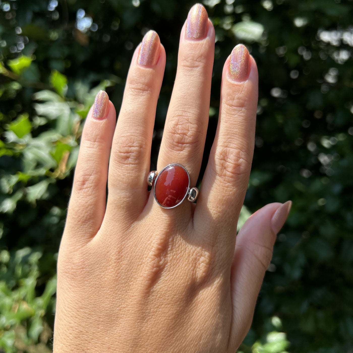 Carnelian Oval Crystal Element