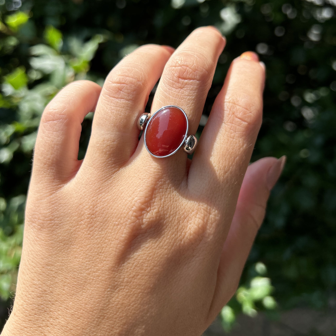 Carnelian Oval Crystal Element