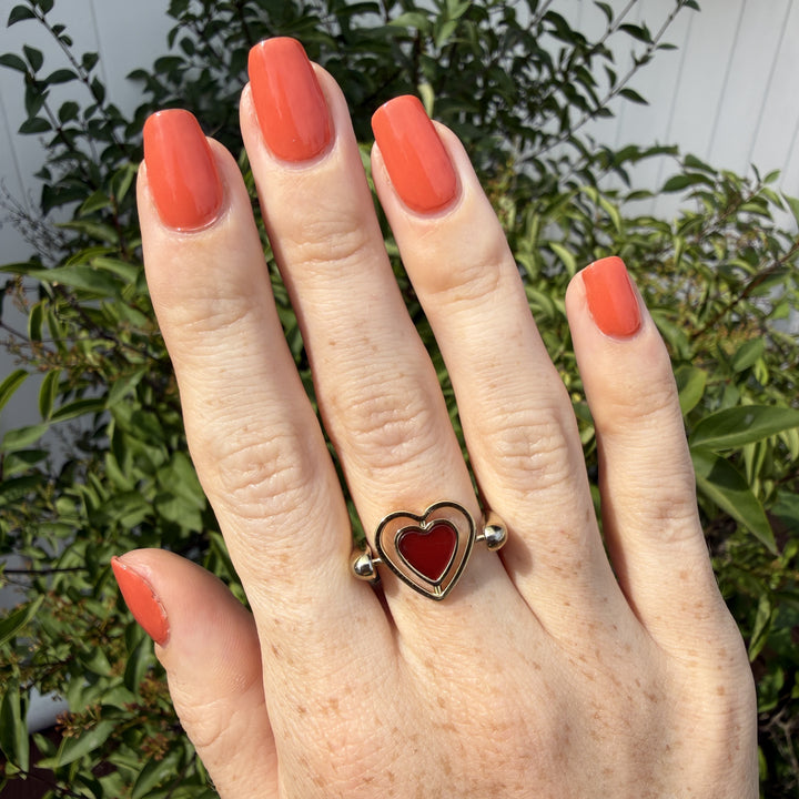 Carnelian Heart HaloSpin™ Crystal Element