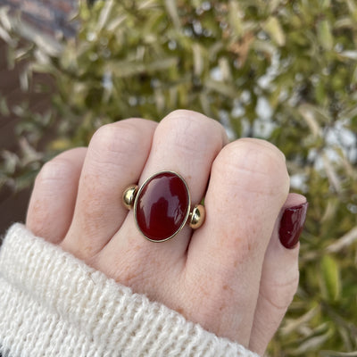 Carnelian Oval Crystal Element