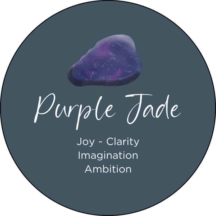 Purple Jade Oval Crystal Element