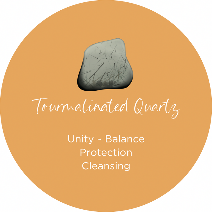 Tourmalinated Quartz Octangle Crystal Element