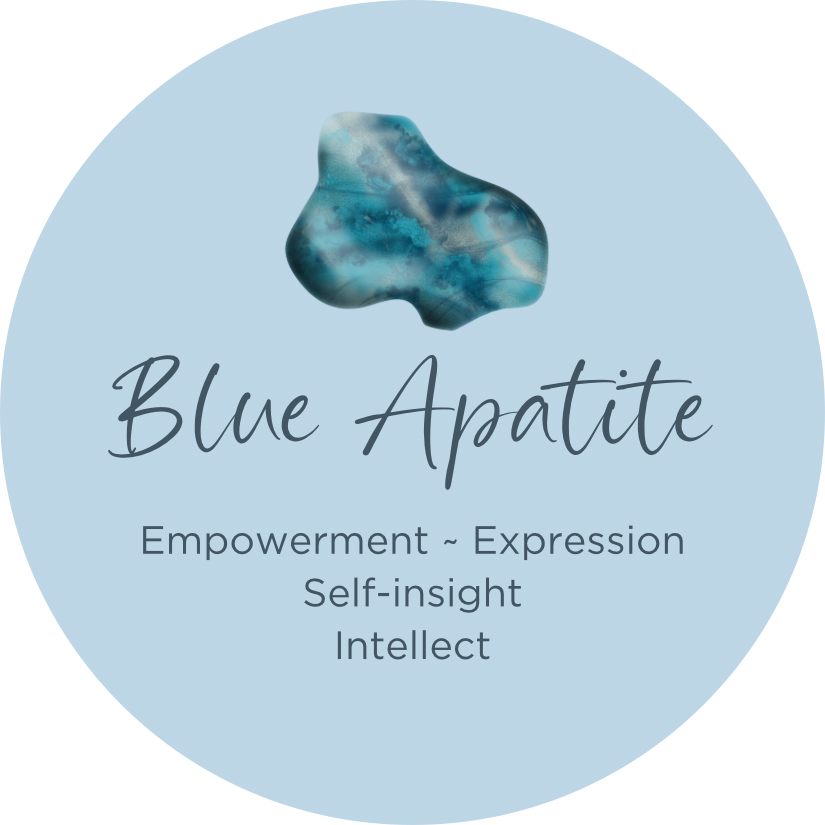 Blue Apatite Oval Crystal Element