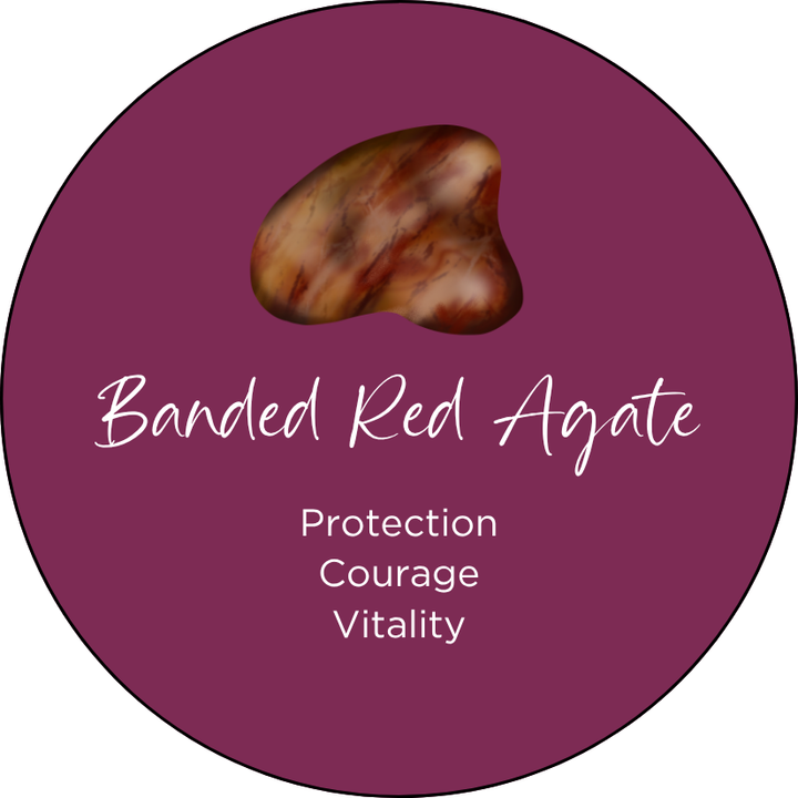 Banded Red Agate Oval Crystal Element