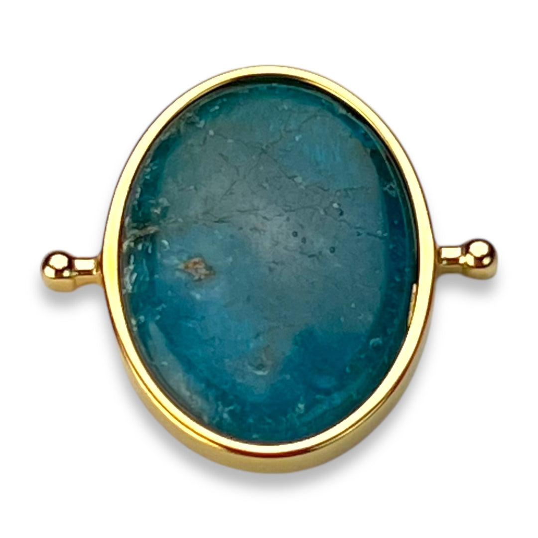 Blue Apatite Oval Crystal Element