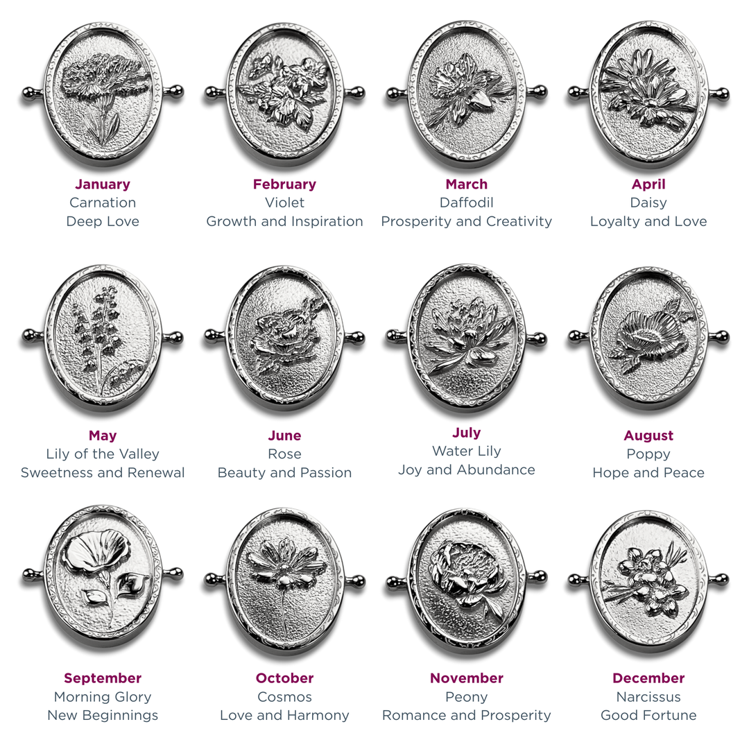 Birth Flower Wishbone Necklace