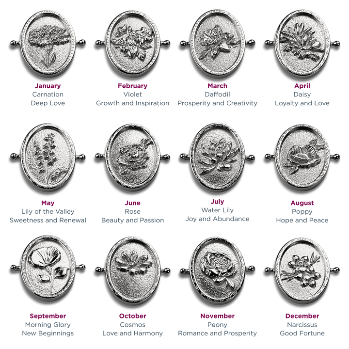 Birth Flower Wishbone Necklace