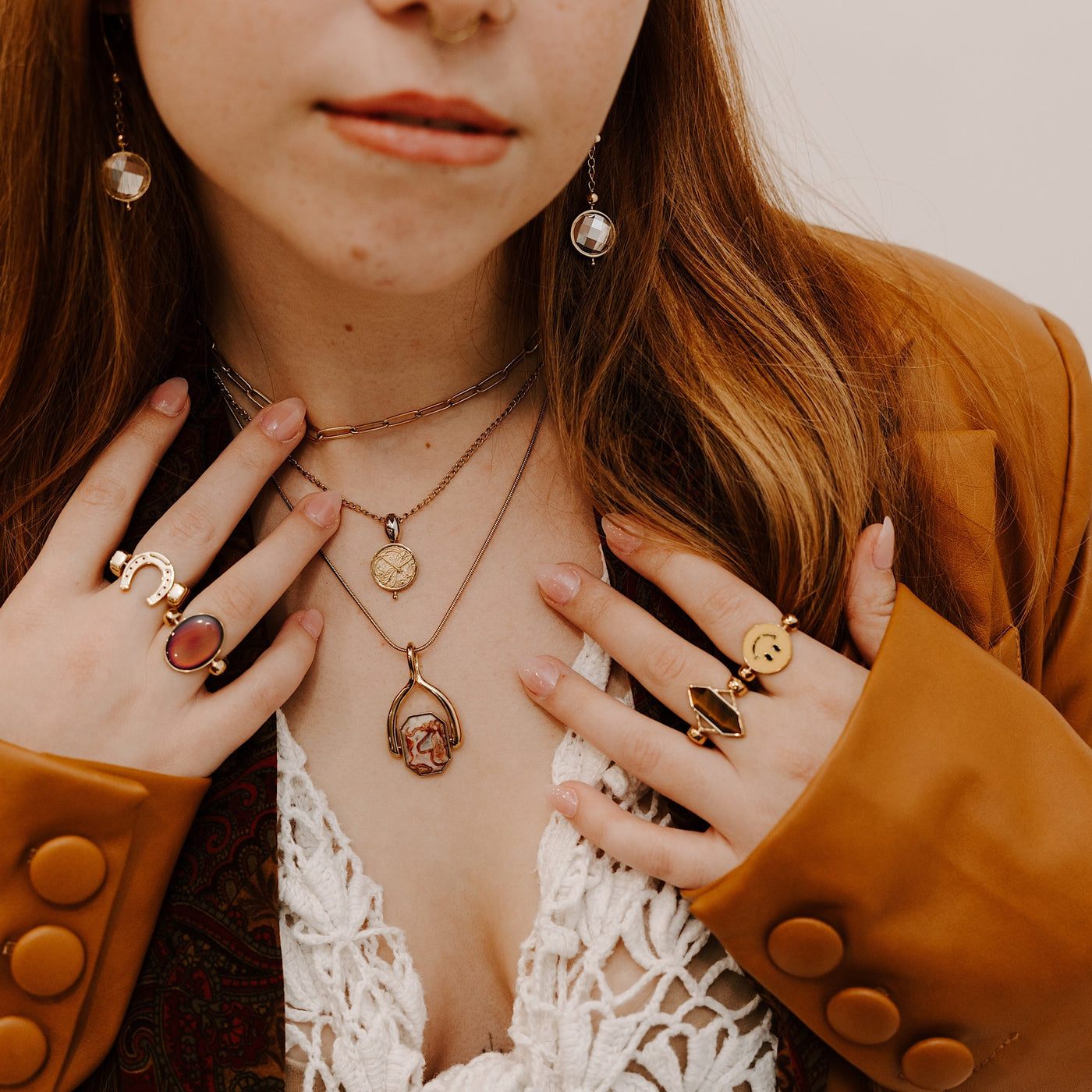 3-part Necklace Base Stack (Necklet™ + Paperclip + AuraDel Drop + Wishbone)