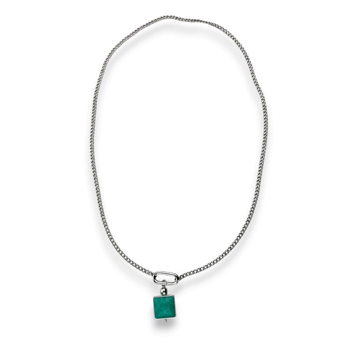 MiraLink™ of the Month - 1 Cushion Element on Curb Necklace