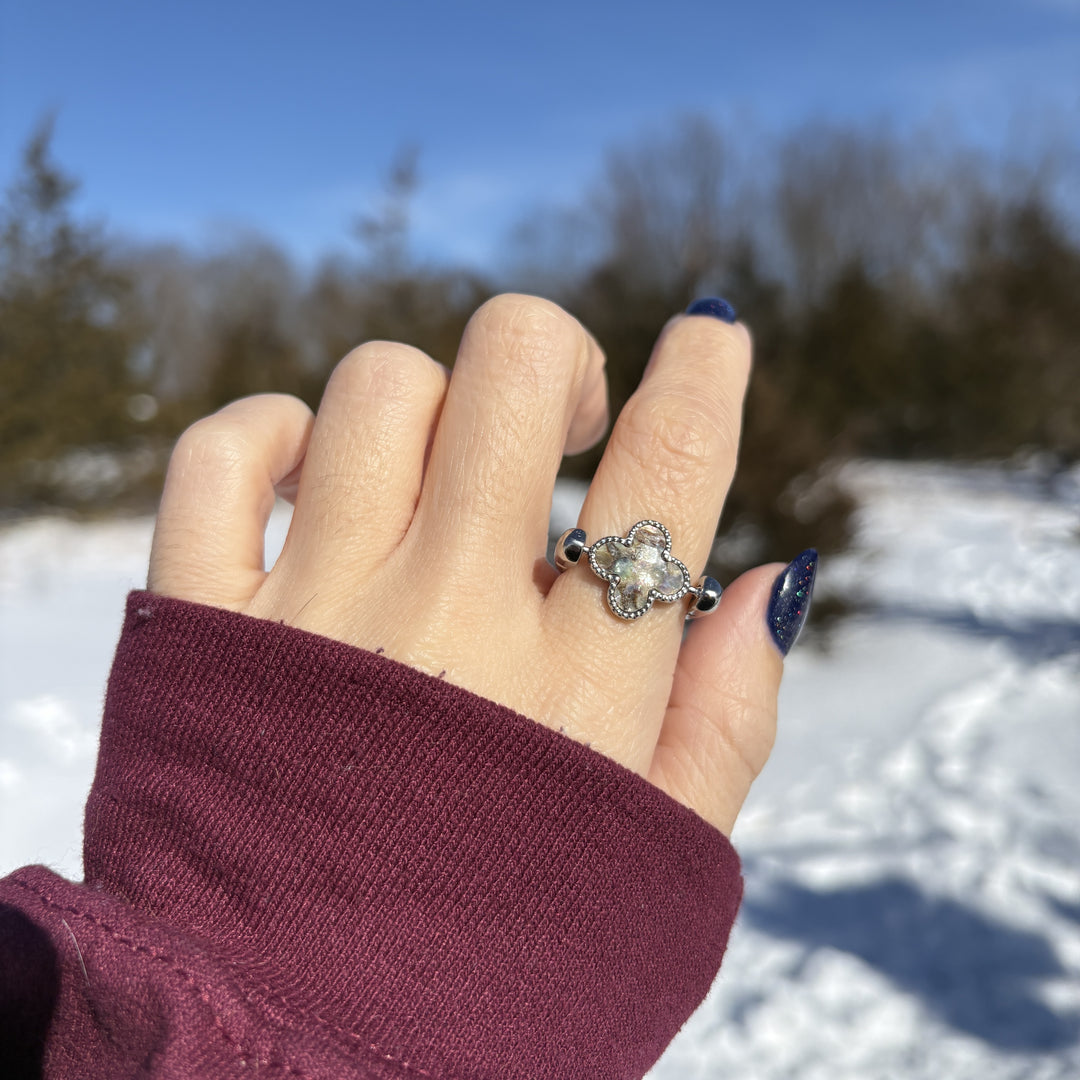 "Mona Lisa" Mosaic Stone Quatrefoil Element