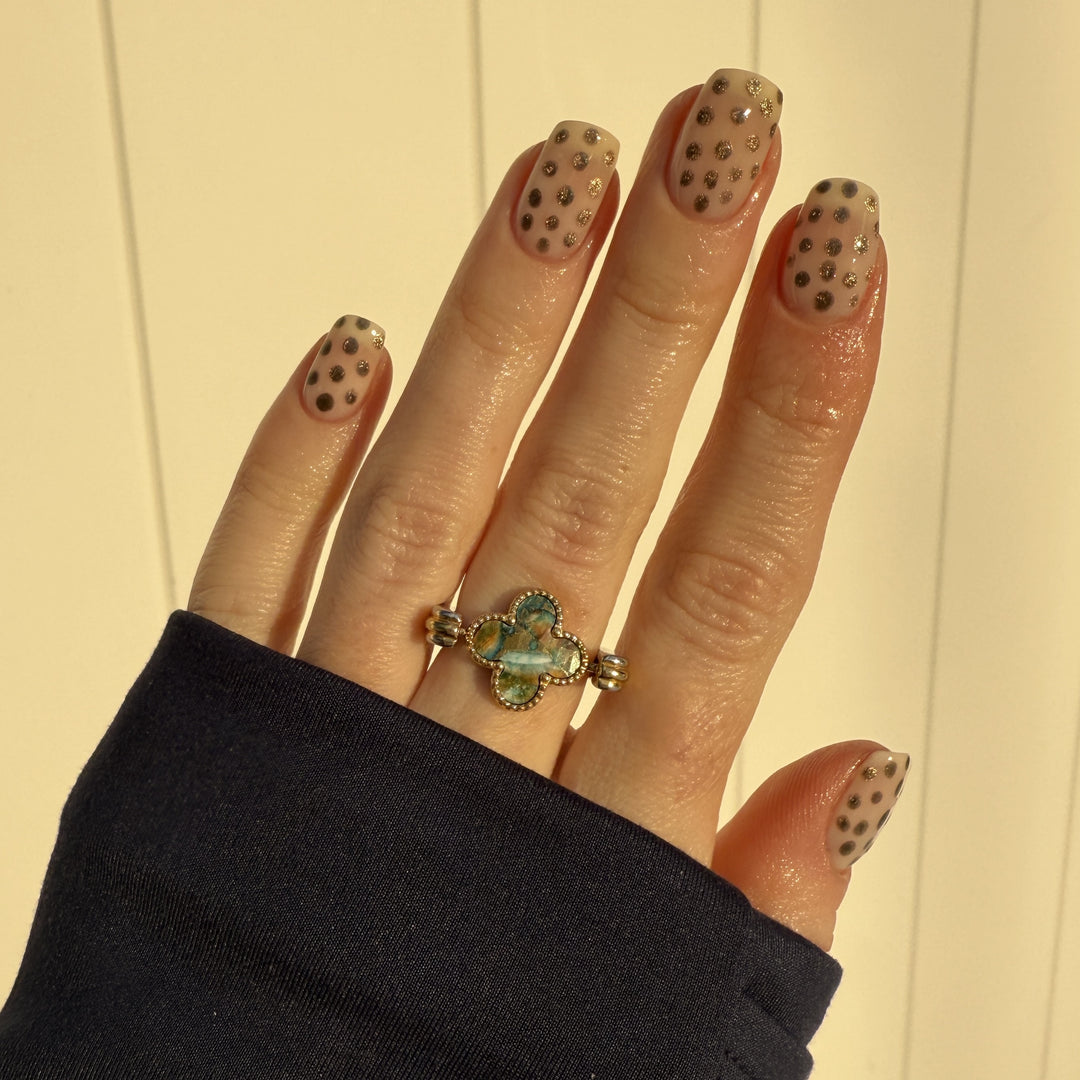 "Impression Sunrise" Mosaic Stone Quatrefoil Element