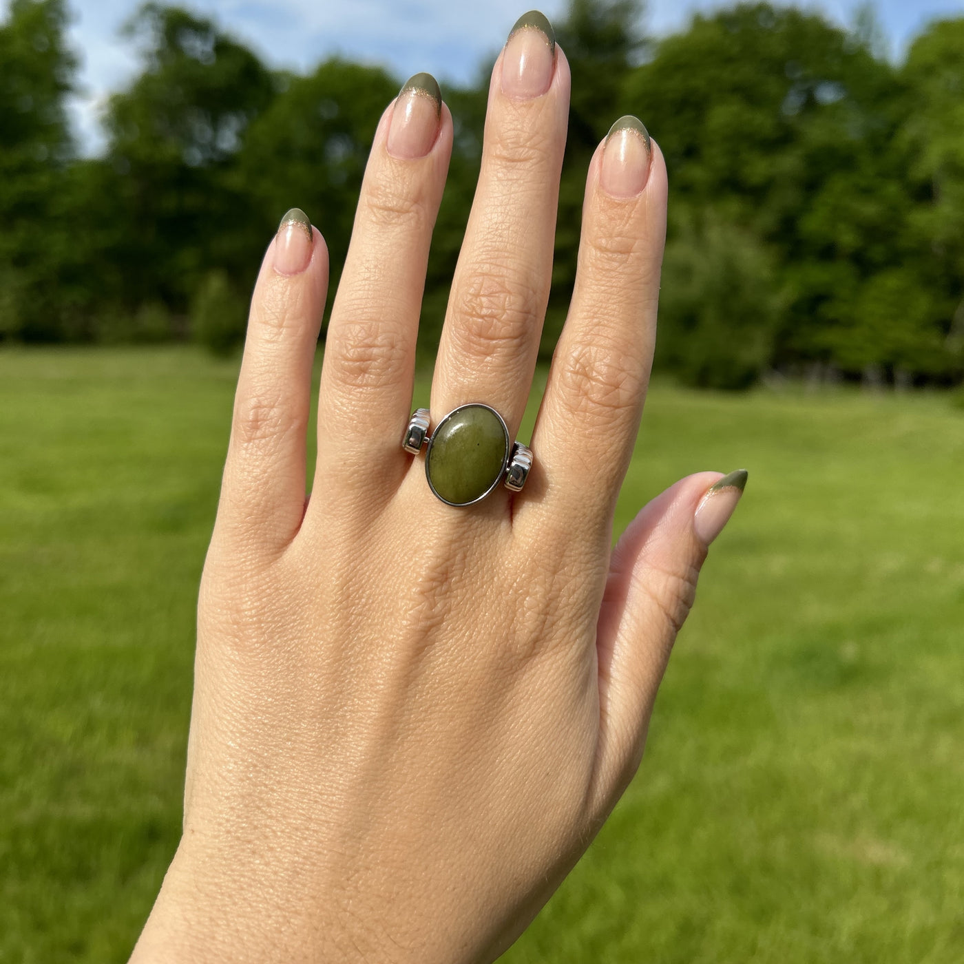 Peridot Oval Crystal Element