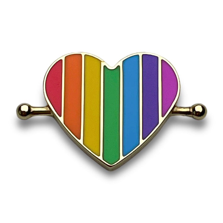 Heart-shaped Rainbow Chroma Stripe Element