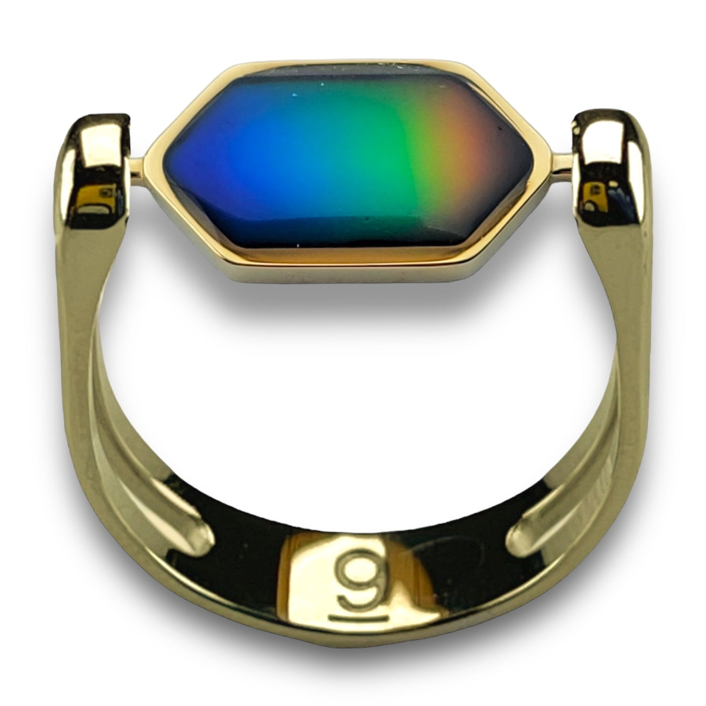 Mood Color-Changing Hexbar Fidget Ring for Anxiety