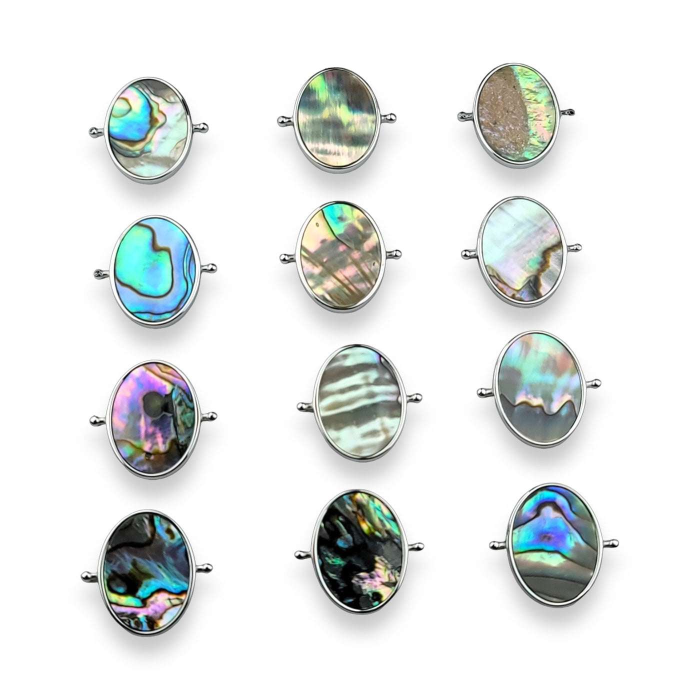 Abalone Shell Oval Crystal Element