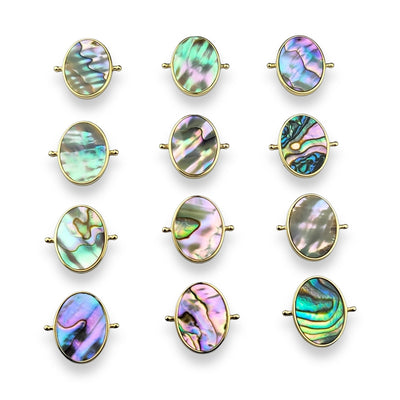 Abalone Shell Oval Crystal Element