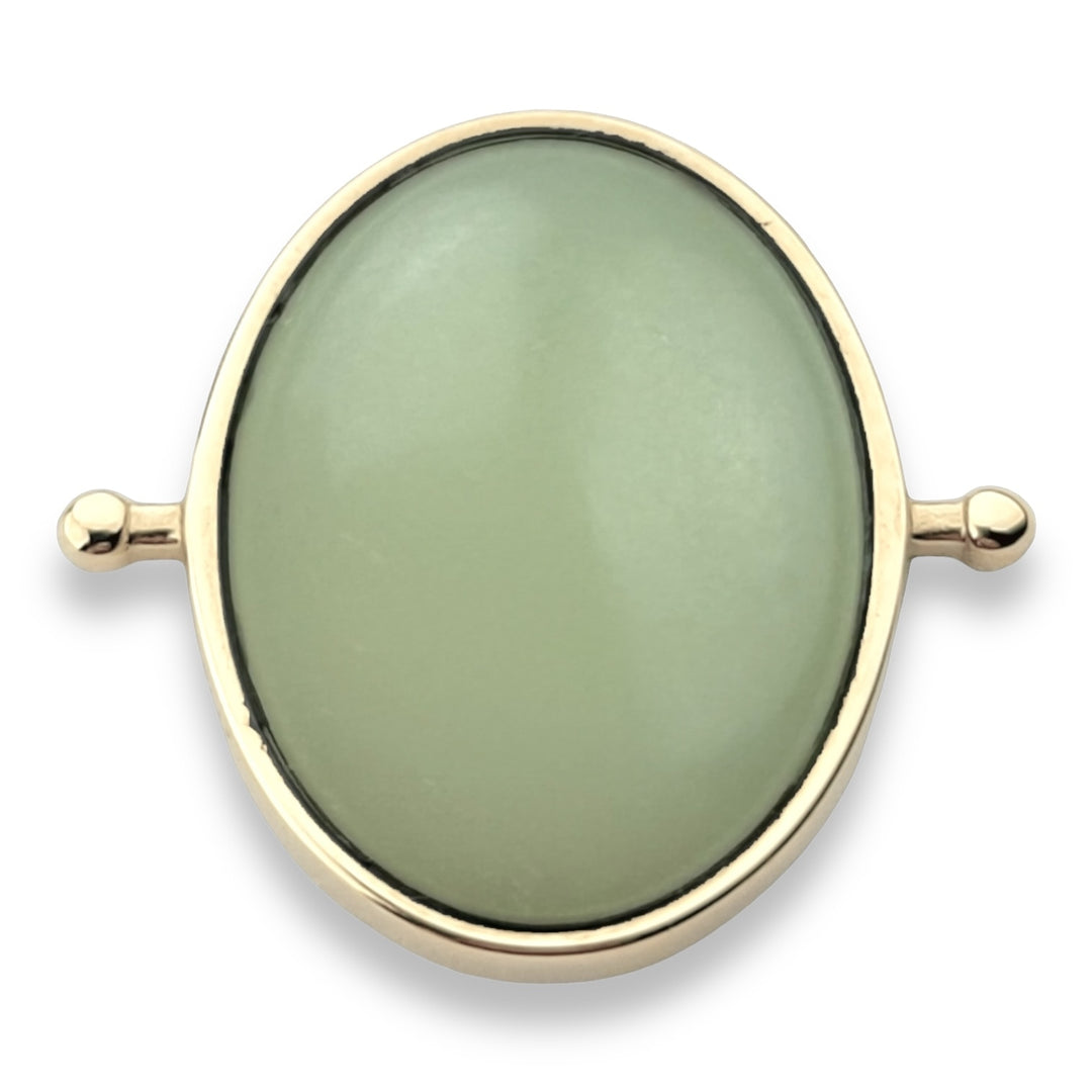 Butter Jade Oval Crystal Element