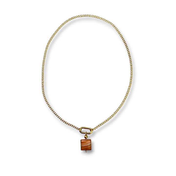 MiraLink™ of the Month - 1 Cushion Element on Curb Necklace