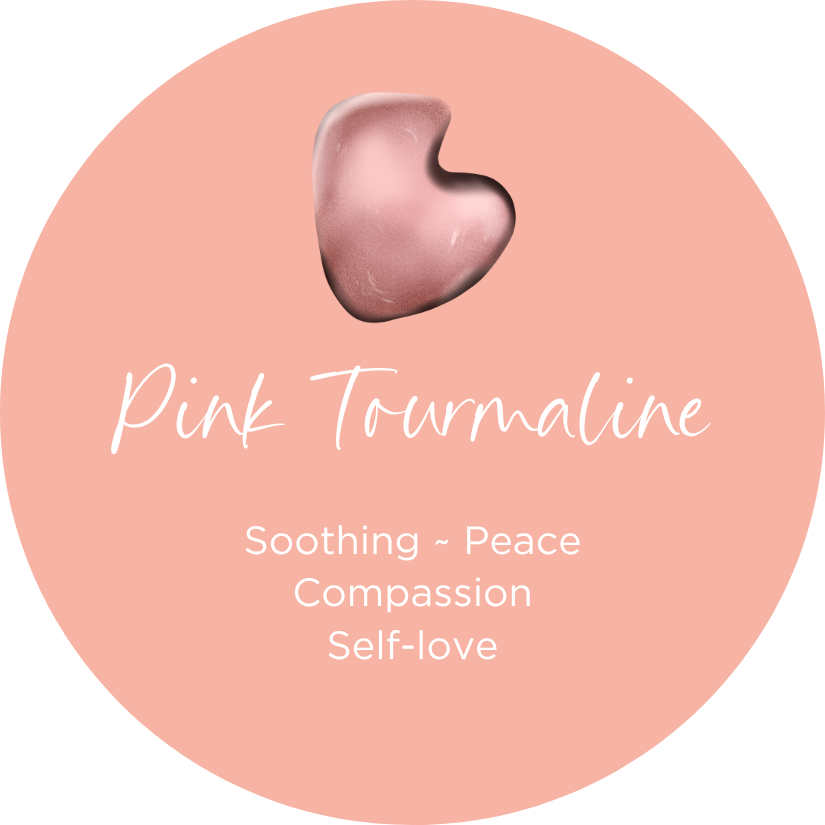 Pink Tourmaline Oval Crystal Confetti Encapture™ Element