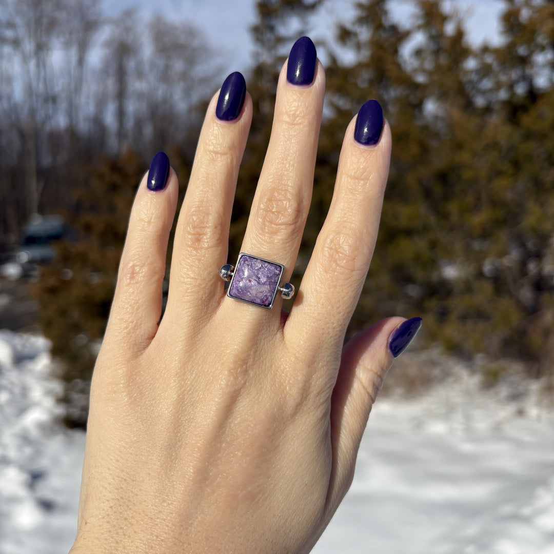 Purple Jasper Cushion Crystal Element