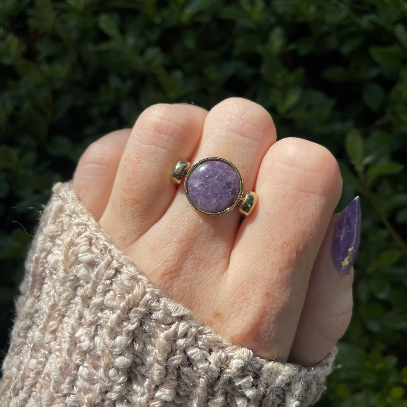 Purple Jasper Round Crystal Element