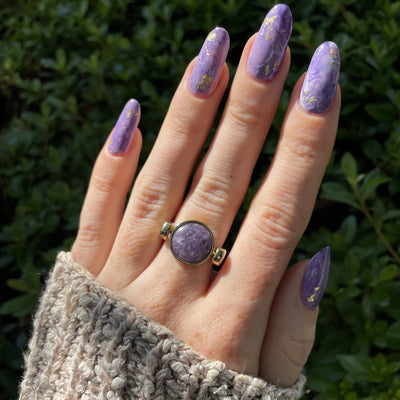 Purple Jasper Round Crystal Element