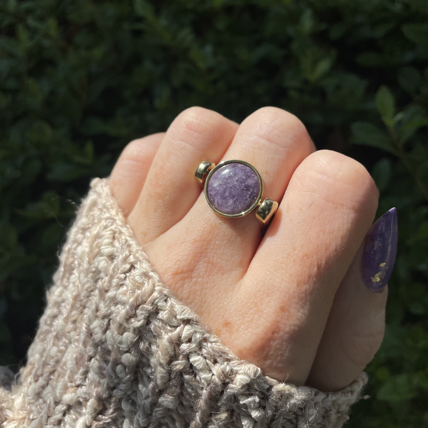 Purple Jasper Round Crystal Element