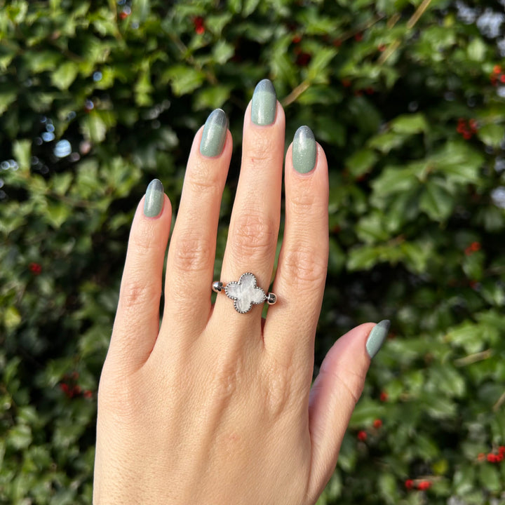 Moonstone Quatrefoil Crystal Element