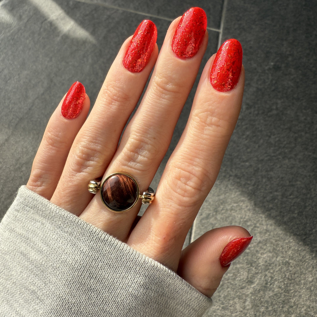 Red Tiger's Eye Round Crystal Element