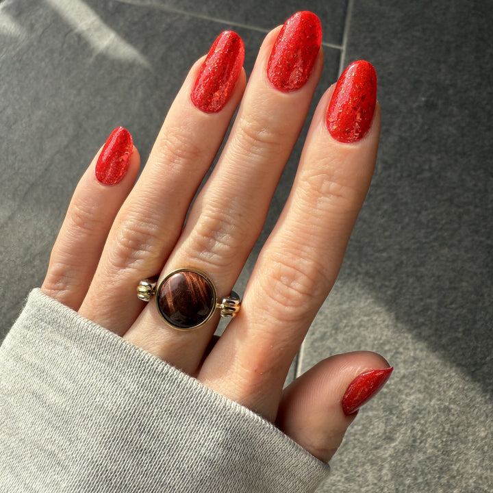 Red Tiger's Eye Round Crystal Element