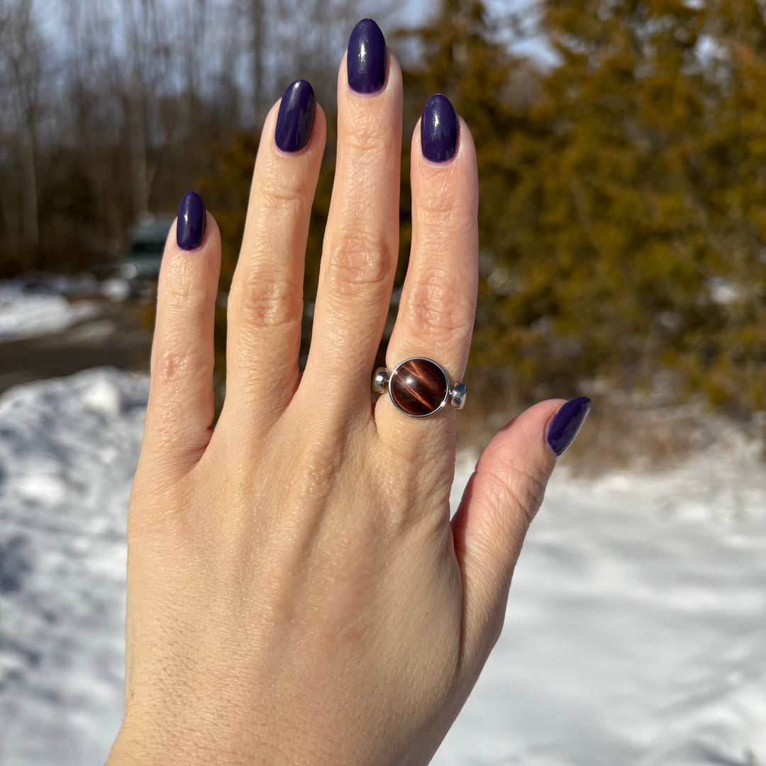 Red Tiger's Eye Round Crystal Element