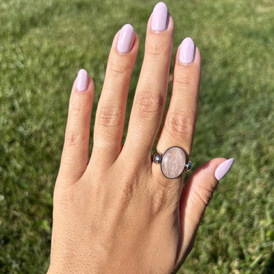 Rose Quartz Oval Crystal Element